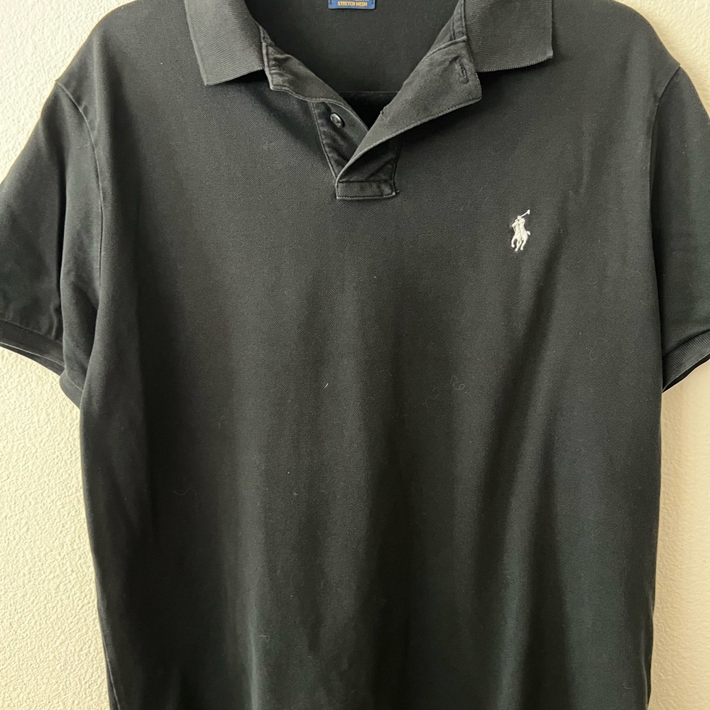 Polo Ralph Lauren Black Polo Shirt Classic Design Slim Fit